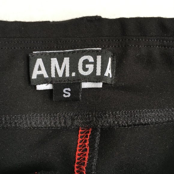 I.AM.GIA Gia Bike Shorts Black Red Trim Sz S - Picture 4 of 5